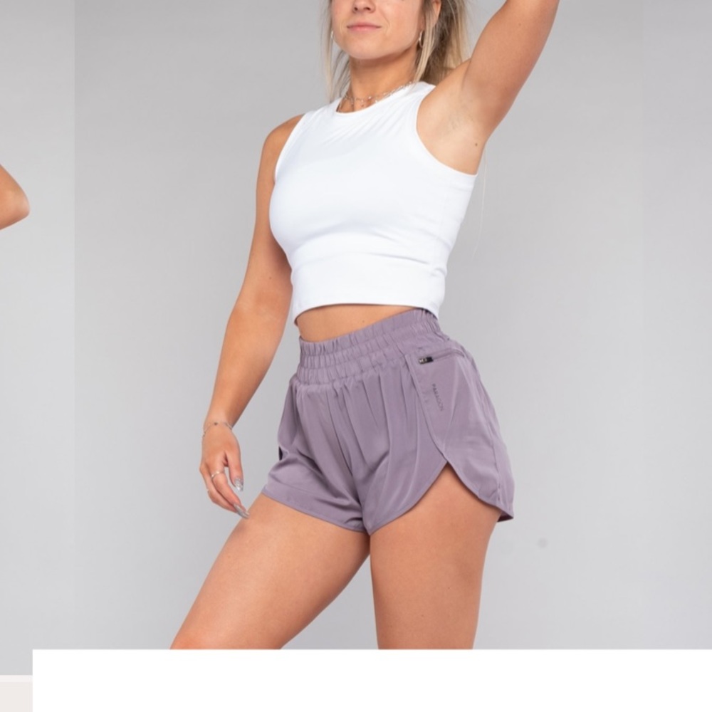 Paragon Yuna High Rise Track Shorts in Lavender